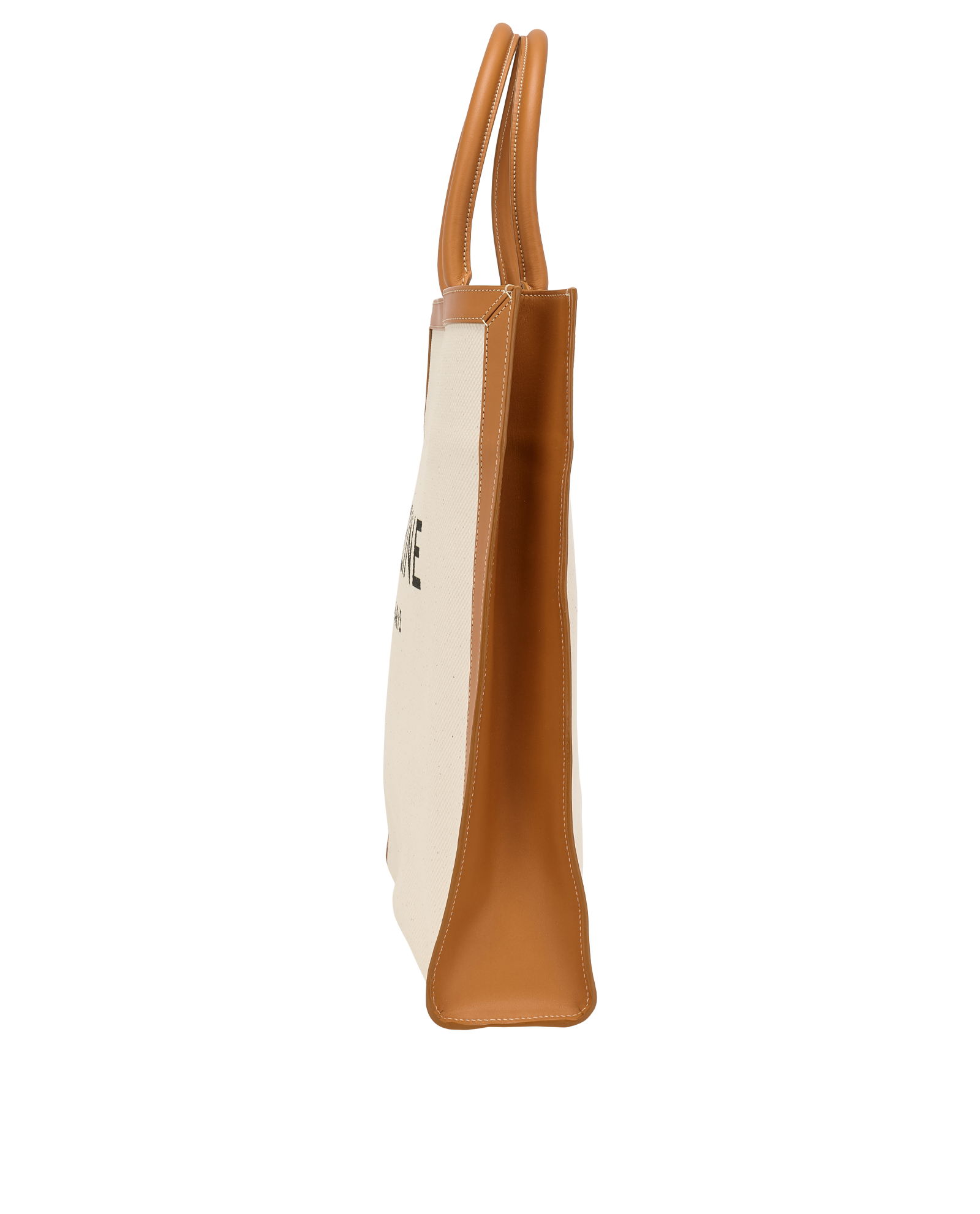 Large Vertical Cabas Tote, &pound;475, Handbags, Cream, Canvas, Bottom view